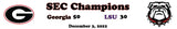 Georgia Bulldogs 2022 SEC Champions Custom Framed Picture