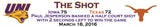 Northern Iowa Panthers vs Texas Paul Jesperson Half Court Buzzer Beater Shot Custom Framed Picture