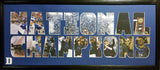 Duke Blue Devils vs Wisconsin Badgers 2015 National Champions framed picture