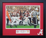 Alabama vs Tennessee Zabien Brown Pick Six Custom Framed Picture