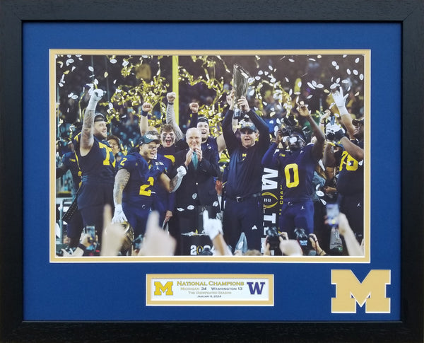 Michigan Wolverines 2024 National Champions Custom Framed Picture