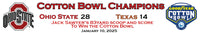 Ohio State Buckeyes vs Texas 2025 Cotton Bowl Jack Sawyer Scoop And Score Custom Framed Picture