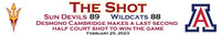 Arizona State Sun Devils vs Arizona 2023 Desmond Cambridge Half Court Shot Custom Framed Picture