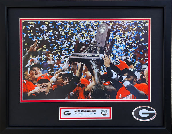 Georgia Bulldogs 2022 SEC Champions Custom Framed Picture