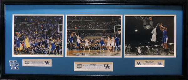 Kentucky Wildcats Aaron Harrison 3 point game winning shots Framed Picture