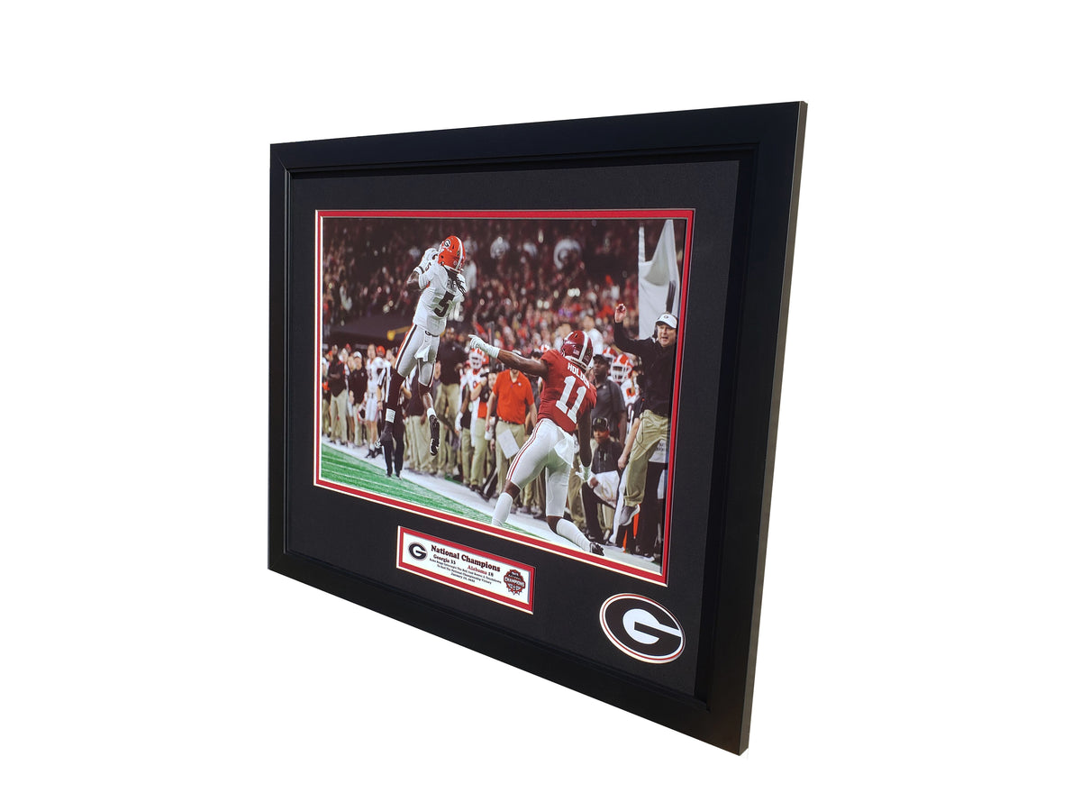 Georgia Bulldogs 2021 CFP National Champions Kelee Ringo Pick-6 Interc ...