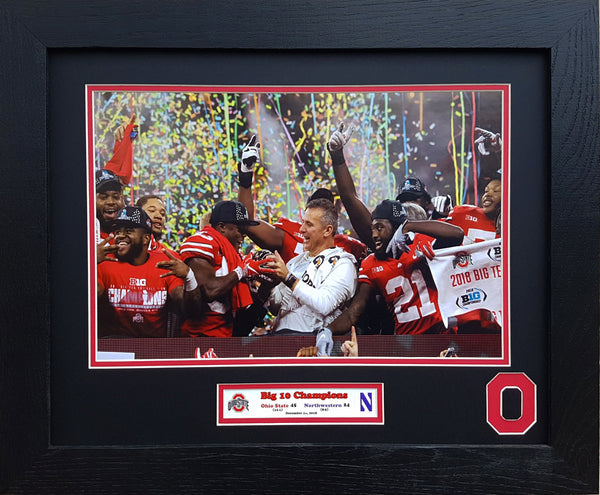 Ohio State Buckeyes 2018 Big 10 Champions Custom Framed picture