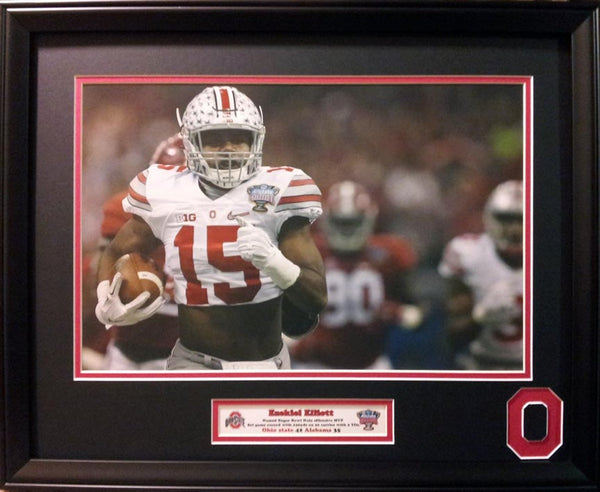 Ohio State Buckeyes Ezekiel Elliott Sugarbowl Classic MVP Custom Framed Picture