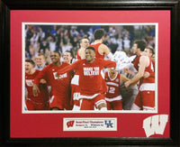 Wisconsin badgers ncaa basketball semi final champions custom framed picture