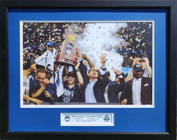 UCONN Huskies 2023 National Champions Custom Framed Picture