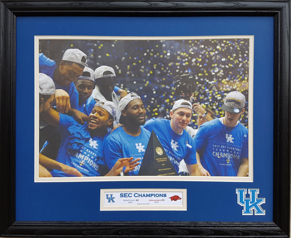 Kentucky Wildcats SEC Champions 2017 Custom Framed Picture 16 x 20 inches