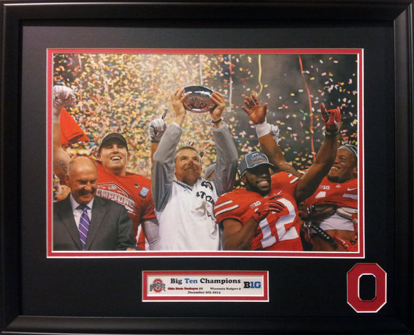 Ohio State Buckeyes 2014 Big Ten Championship Custom Framed Picture