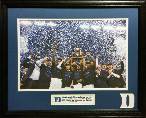 Duke Blue Devils vs Wisconsin Badgers 2015 National Champions Custom Framed Picture