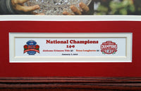 Alabama Crimson Tide vs. Texas Longhorns 2009 National Champions 2010 BCS National Championship Game 20 inches x 16 inches