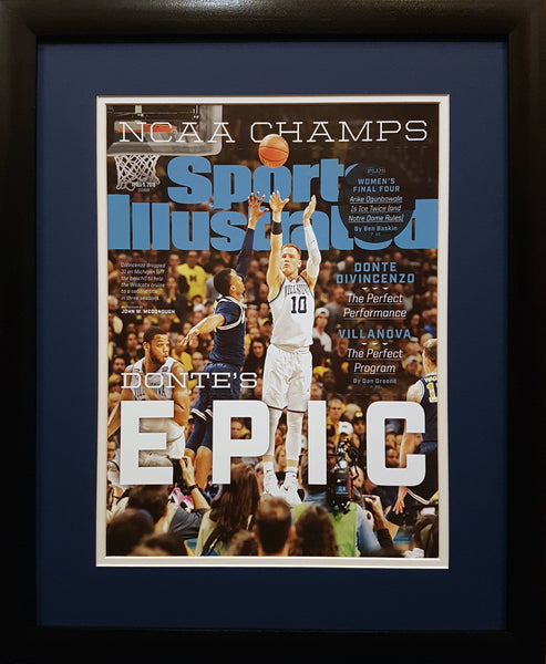 Villanova Wildcats 2018 National Champions vs Michigan Wolverines Sports Illustrated Cover custom framed picture