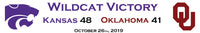 Kansas State Wildcats 2019 Victory over the Oklahoma Sooners Custom Framed Picture